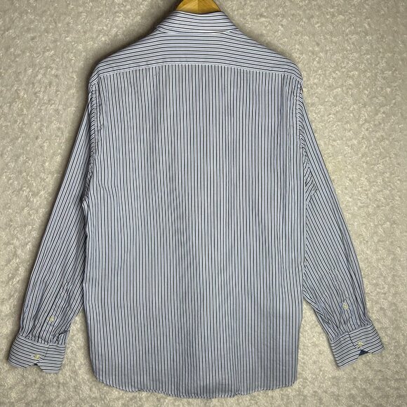 Camicissima Long Sleeve Striped Button Down Shirt Men's Size 44/17.5 Extra Large - Picture 2 of 8